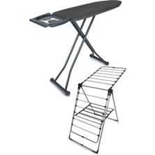 Pratik ve Şık Silvia Ütü Masası ve Kalın Borulu Kurutmalık Set, Antrasit