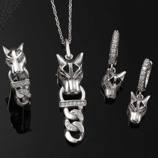 Inure Jewelry ​gümüş Kaplan Figürlü Kadın Set
