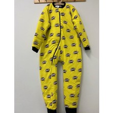 Key Kids Wow Sarı Yeni Erkek Çocuk Uyku Tulumu Pamuklu Bacaklı 10/12/14 Yaş Büyük Beden 2.5 Tog Kışlık Kalın