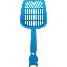 Pazarcan Ince Elekli Kedi Kumu Küreği Medium 10-25 cm Mavi