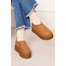 SRC İçi Kürklü Kalın Taban Mini Bot Taba