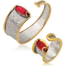 Inure Jewelry Gümüş Bileklik ve Yüzük Set