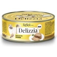 Üreticiniz Reflex Plus Delizzia Kıyılmış Tavuklu Yetişkin Konserve Kedi Maması 85 gr 1 Adet 4