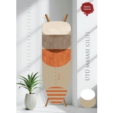 Pratik ve Şık 50X140 cm Ütü Masası Kılıfı, Keçeli Tabanlı Bez Örtüsü