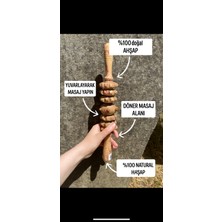 PremiumPort El Yapımı Ahşap Masaj Rulosu ile Vücut Şekillendirme ve Rahatlama