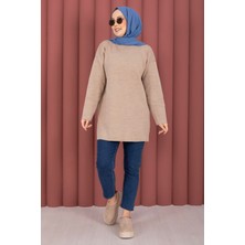 RAF Bisiklet Yaka Salaş Triko Tunik Taş