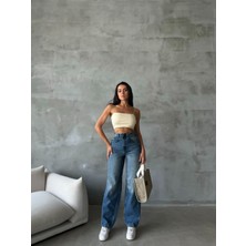 Aida Fashion Baggy Jeans .toka Detaylı