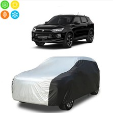 AUTOES Ssangyong Korando Araba Brandası Oto Branda Gri-Siyah