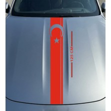 Mlh Store Kaput Bayrak Desenli Şerit Sticker Model -1 Kırmızı