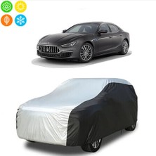 AUTOES Maserati Ghıblı Araba Brandası Oto Branda Gri-Siyah