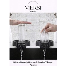 Mersi Shop Yüksek Basınçlı Otomatik Bardak Yıkama Aparatı – Lavabo Içi Hızlı Kupa Durulayıcı