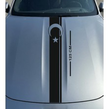 Mlh Store Kaput Bayrak Desenli Şerit Sticker Model -1 Siyah