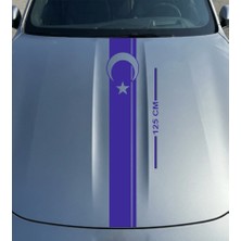 Mlh Store Kaput Bayrak Desenli Şerit Sticker Model -1 Mavi