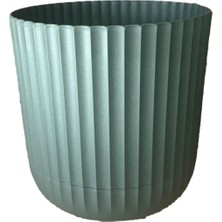 ToXA 1,3 Litre Sütun Saksı Tabaklı Drenajlı Plastik Çiçek Saksısı