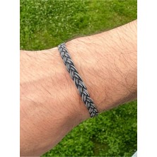 Normadia El Işçiliği Gümüş Kazaziye Örgü Bileklik, Şık ve Zarif Tasarım