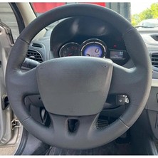 Dk Direksiyon Kaplamacı Renault Fluance Tuşsuz Araca Özel Direksiyon Kılıfı (Düz Siyah Deri)Açıklamayı Okuynz