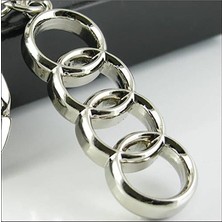 Store Audi Anahtarlık Metal 3D Metal Otomobil Anahtarlığı - Krom Kaplamalı Oto Anahtarlık