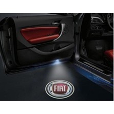 Cnk Oto Fiat Kapı Altı LED Logo Projektör – Pilli & Yapıştırmalı Hayalet Logo Aydınlatma