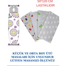 Desenli Kumaş Ütü Masası Kılıfı, Dayanıklı ve Lastikli 50X120 cm