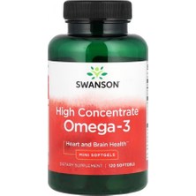 Swanson Omega-3 Yüksek Konsantre 120 Softjel