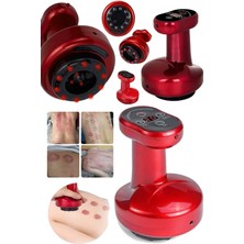 PremiumPort Kırmızı Renkli Şarjlı El Tipi Vakumlu Masaj Aleti, Taşınabilir ve Kademeli