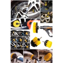 PremiumPort Araç Jant ve Lastik Temizliği Için 3'lü Fırça Seti, Parlatma ve Cilalama Başlıkları