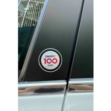 Stilix Garage Cumhuriyet 100 Yaşında Silikon Logo 2 Adet Fiat - Egea - Cross - Fiorino (A Kalite 1.sınıf)