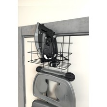 Kapi Arkası Ütü ve Ütü Masası Askısı, Kalp Desenli, Siyah Renk