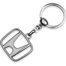 Store Honda Logolu Metal Otomobil Anahtarlığı - Krom Kaplamalı