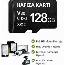 Sonreir 128 GB 100mb/s Class 10 4K Video Kayıt Destekli Hızlı Micro SD Hafıza Kartı + Adaptör Telefon Kamera