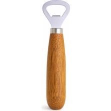 Meturas Akasya Kulplu Şişe Açacağı | 15X3 cm Paslanmaz Çelik Başlık | Ahşap Saplı Dayanıklı & Ergonomik Açacak | Soda, Bira ve Içecek Şişeleri Için Mutfak Gereci
