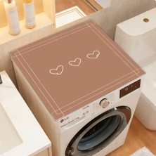 Get Carpet Çamaşır Makinesi Üstü Örtü Kaymaz Tabanlı Yıkanabilir Koruyucu Mat