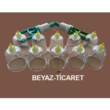 PremiumPort Hacamat Kupası 6 Numara, 100 Adet ve Pompa ile Sağlıklı Kullanım