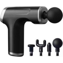 PremiumPort Multifonksiyonel 4 Başlıklı Masaj Aleti, Gümüş Renkli, Rahatlatıcı Kullanım