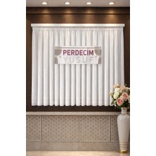 Perdecim Yusuf Peteküstü Damla Gümüş Simli 1/3 Sık Pileli Tül Perde Ütü Istemez Lüks Özel Ölçü