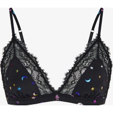 Penti Siyah Micro Lace Triangle Sütyen