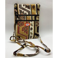 Pazarcan Otantik Desenli Fermuarlı Askılı Çanta Özel Dikim