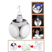 Nirnisa USB Sarjlı Güneş Enerjili Solar LED Lamba Bahçe Aydınlatma Askılı Kamp Çadır Karavan Işık Lambası