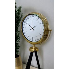 Buffer Zentime Gold 24 Saat Göstergeli Özel Tasarım Tripod Ayaklı Saat