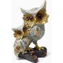 EkoAlışverişDünyam Dolar Baskılı Özel Tasarım Ikili Polyester Baykuş