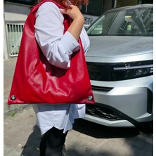 Valentina Victoria Valvic Hakiki Deri Yumuşak Büyükboy Omuz Çanta