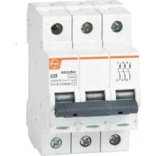 Lauritz Knudsen, BB30250C-25A,10kA,C, 3P MCB
