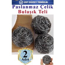 ArtMaster Bulaşık Teli Ovma Teli 2 Adet Ekonomik Toptel Sürtme Teli Lavabo Mutfak Banyo Temizlik Teli Sert Yüzey Için