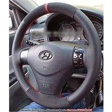 İmza Direksiyon Kılıfı Hyundai Accent Era Araca Özel Direksiyon Kılıfı (Alcantra Noktalı)