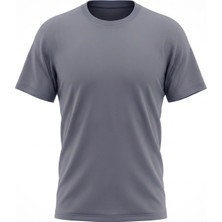 ÜMİTEKS WORLD OF CLOTHES Füme Bisiklet Yaka Kısa Kol Penye Tişört 0 Yaka Füme Penye T-Shirt Füme Penye Basic T-Shirt