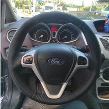 İmza Direksiyon Kılıfı Ford Fiesta Titanyum Araca Özel Direksiyon Kılıfı Karbon Noktalı