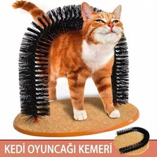 Gudli 3?ü 1 Arada Kedi Kaşıma Masaj Oyuncağı Kendini Tarayan Kedi Kemeri