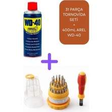 Çok Amaçlı 31 Parça Tornavida Seti ve Wd-40 Yağlama Seti