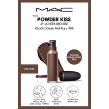 M.A.C Powder Kiss Lip & Cheek Mousse Dudak ve Yanaklar Için Buğulu Mat Ruj - Buffiest