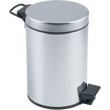 Pedallı 3lt Krom Metal Çöp Kovası (5477) NFSM-RSGO3456